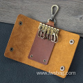 Custom New Design Genuine Leather House Keeper Key Holder Multi Hooks Waist Luxury Key Pouch Bags Men Key Wallet